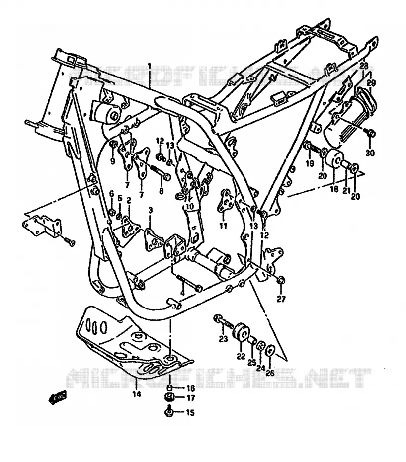 FRAME Suzuki MOTO 650 DR 1994  DR650RR(N/P/R)