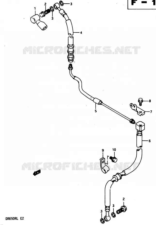 FRONT BRAKE HOSE Suzuki MOTO 650 DR 1990  DR650RL(L)