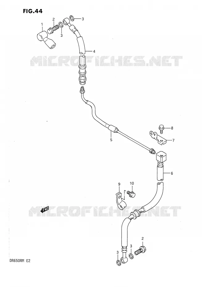 FRONT BRAKE HOSE Suzuki MOTO 650 DR 1990  DR650RUL(E2)