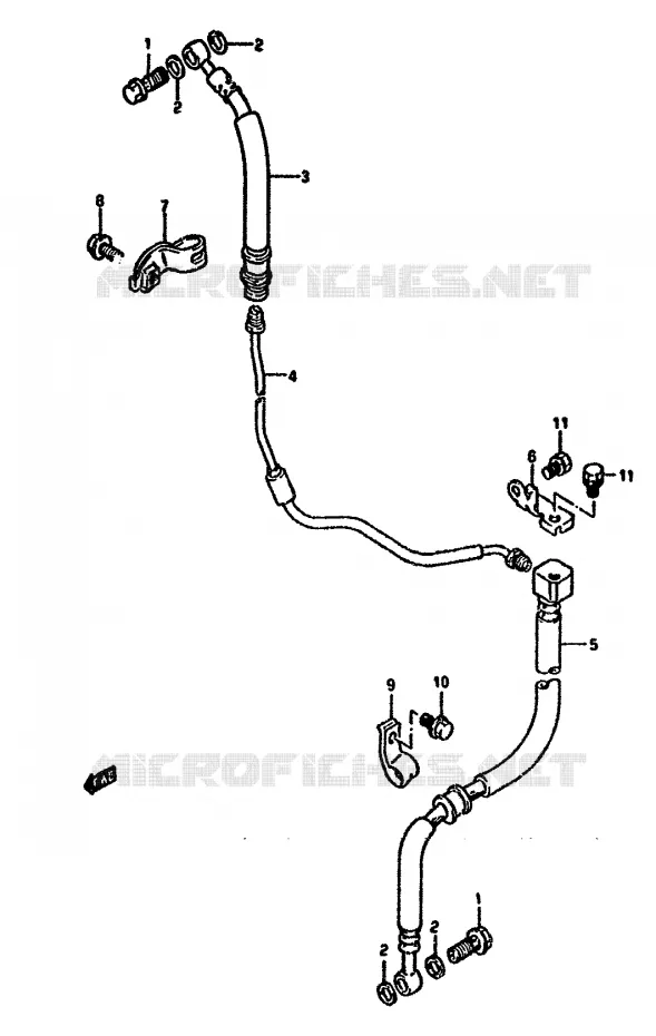 FRONT BRAKE HOSE Suzuki MOTO 650 DR 1992  DR650RUN(N/P/R)