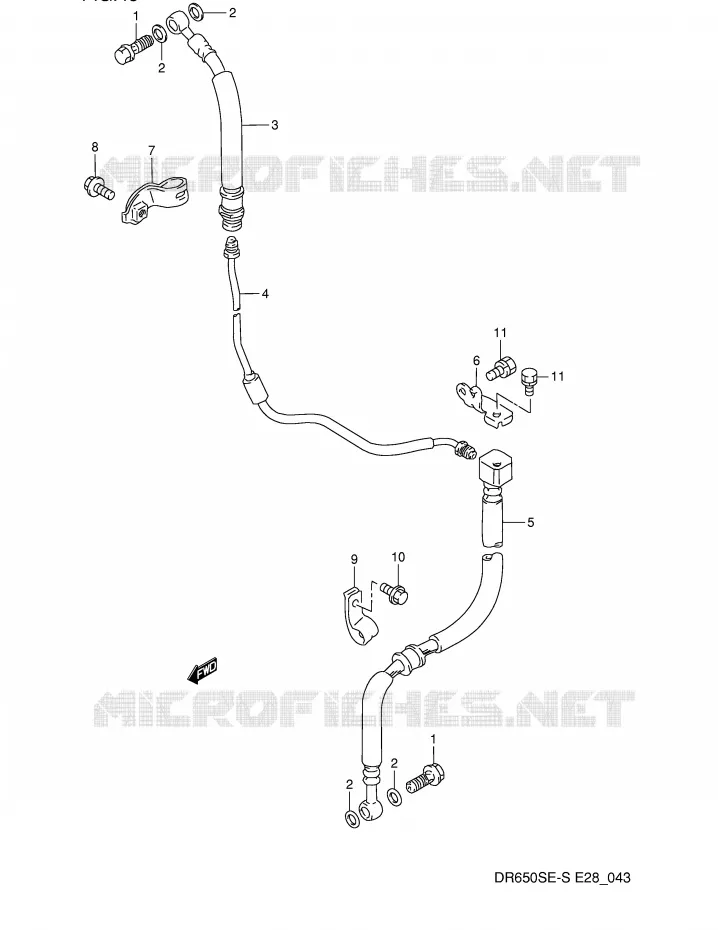 FRONT BRAKE HOSE Suzuki MOTO 650 DR 1992  DR650SN(E28)