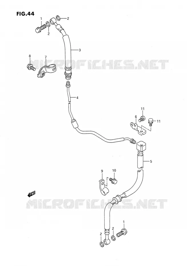 FRONT BRAKE HOSE Suzuki MOTO 650 DR 1994  DR650RR(E4)
