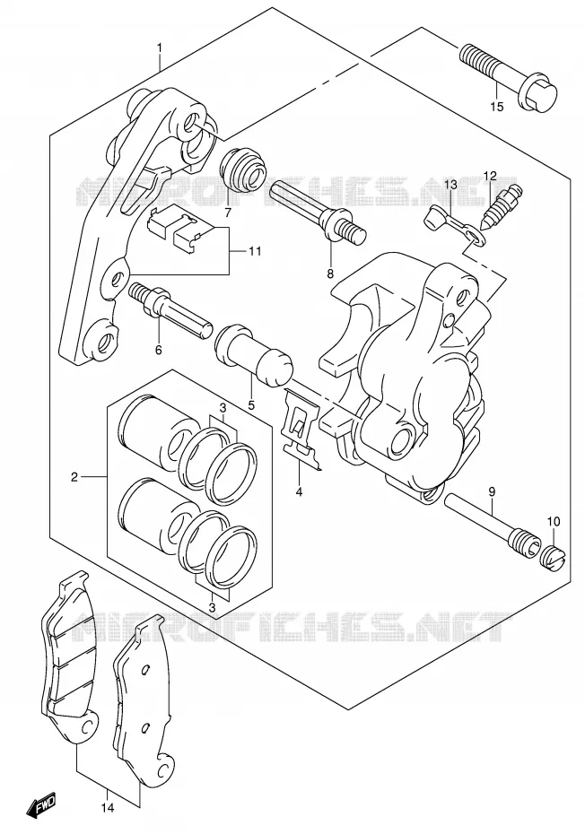 FRONT CALIPER Suzuki MOTO 400 DR-Z 2004  DR-Z400SK4(E2)
