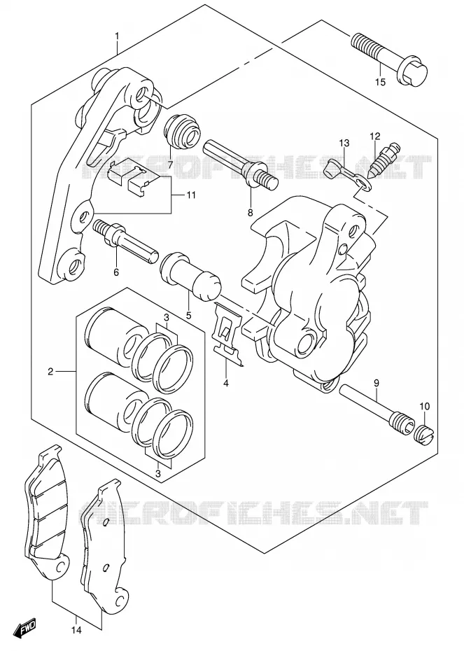 FRONT CALIPER Suzuki MOTO 400 DR-Z 2006  DR-Z400SK6(E2)