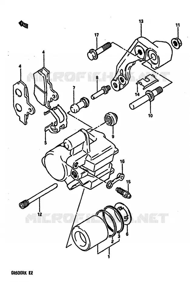FRONT CALIPER Suzuki MOTO 600 DR 1986  DR600RG(E2)