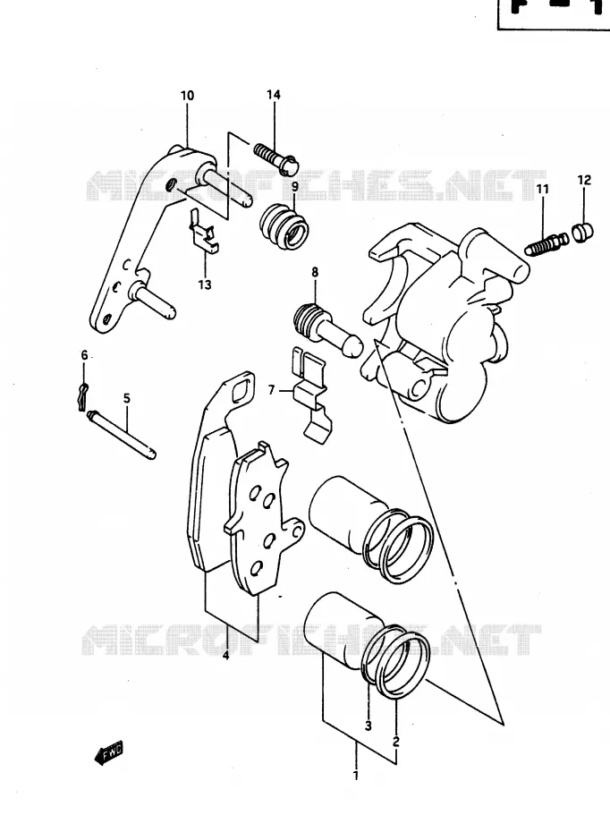 FRONT CALIPER Suzuki MOTO 650 DR 1990  DR650RL(L)