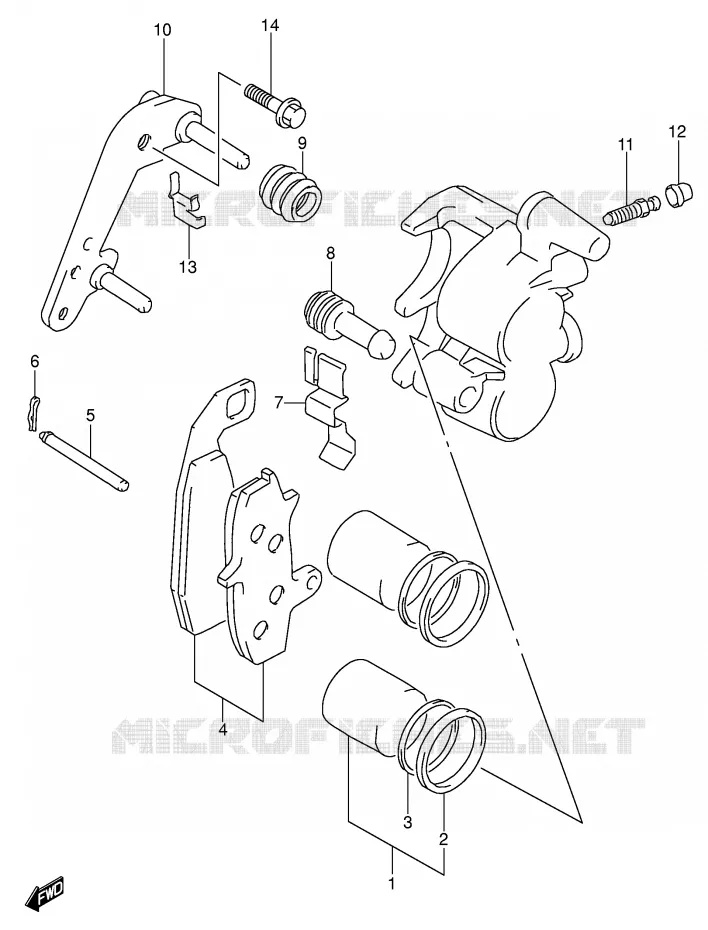 FRONT CALIPER Suzuki MOTO 650 DR 1993  DR650RSEP(E4)