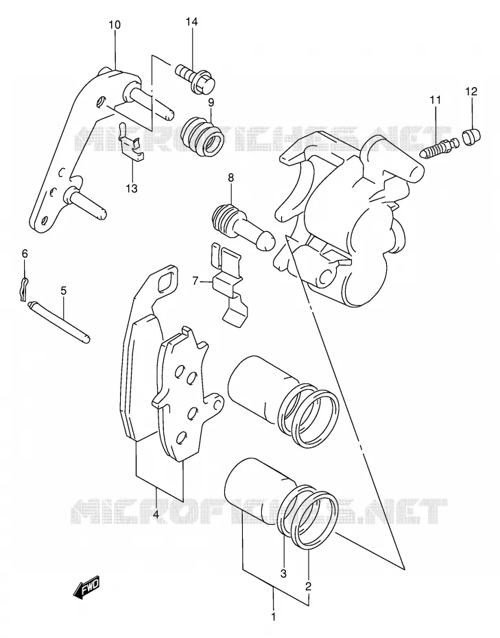 FRONT CALIPER Suzuki MOTO 650 DR 1995  DR650RES(E2)