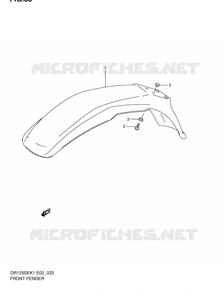FRONT FENDER Suzuki MOTO 125 DR 2002  DR125SEK2(E2)