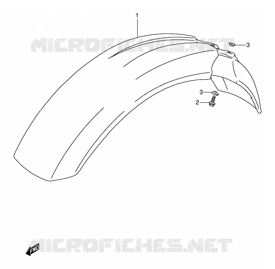 FRONT FENDER Suzuki MOTO 250 DR 1993  DR250SP(E24)