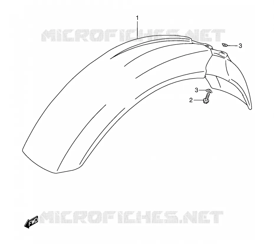 FRONT FENDER Suzuki MOTO 250 DR 1995  DR250SES(E24)