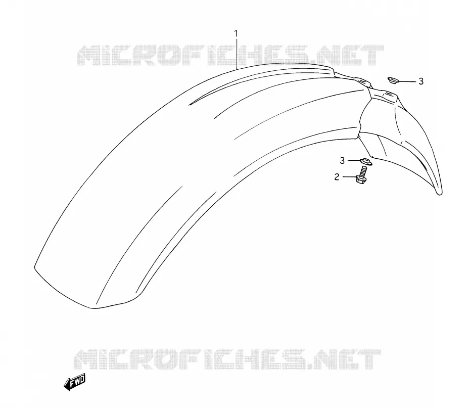 FRONT FENDER Suzuki MOTO 350 DR 1993  DR350P(E28)