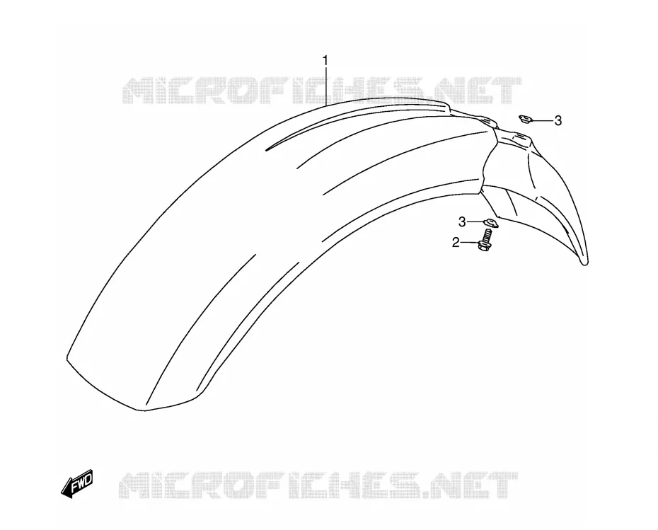 FRONT FENDER Suzuki MOTO 350 DR 1995  DR350S(E3)