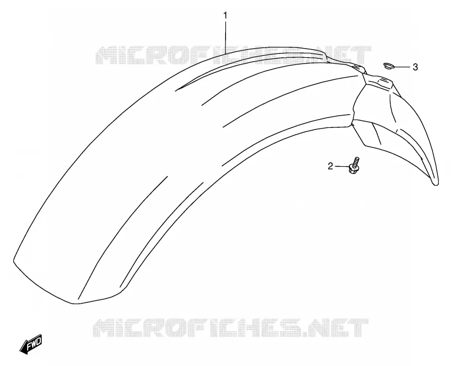 FRONT FENDER Suzuki MOTO 350 DR 1998  DR350W(E1)