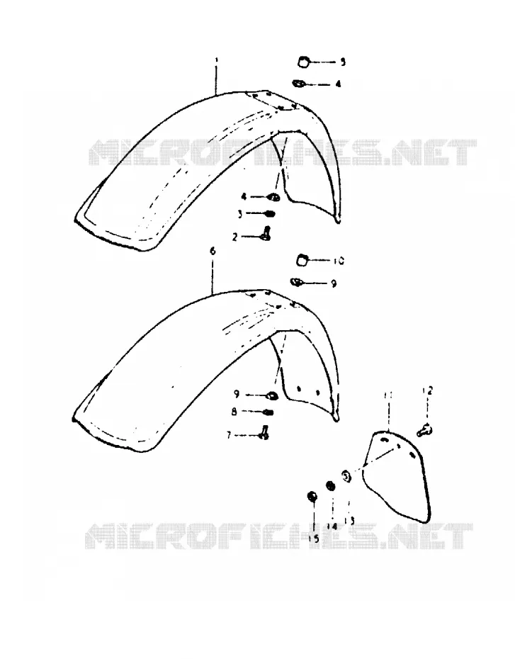 FRONT FENDER Suzuki MOTO 400 DR 1981  DR400SX(T/X)