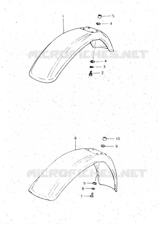 FRONT FENDER Suzuki MOTO 500 DR 1984  DR500SE(E1)