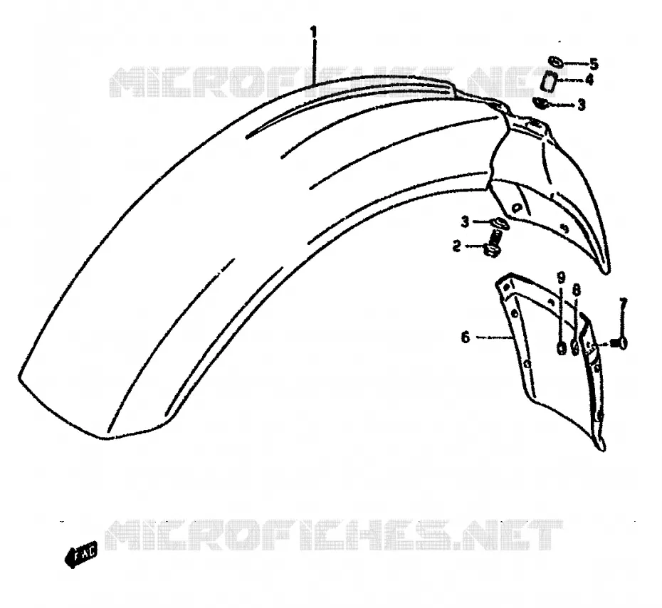 FRONT FENDER Suzuki MOTO 650 DR 1992  DR650RN(N/P/R)