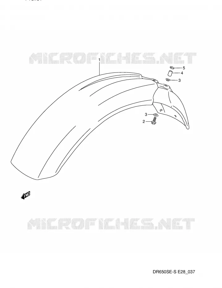 FRONT FENDER Suzuki MOTO 650 DR 1995  DR650SES(E28)