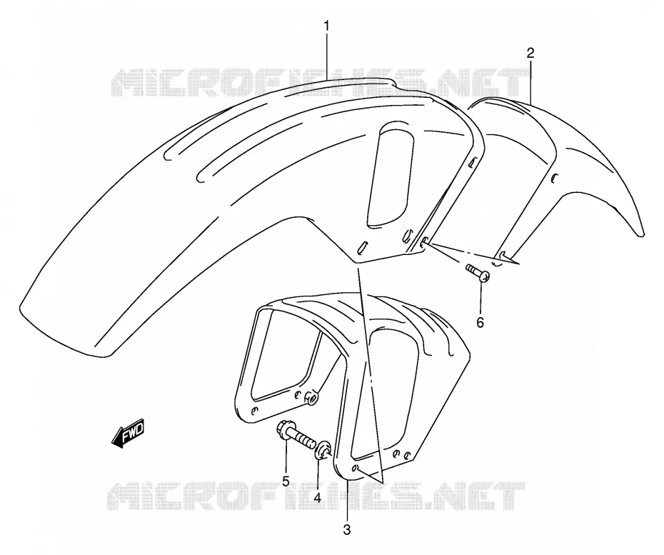 FRONT FENDER Suzuki MOTO 800 DR 1997  DR800SV(E4)