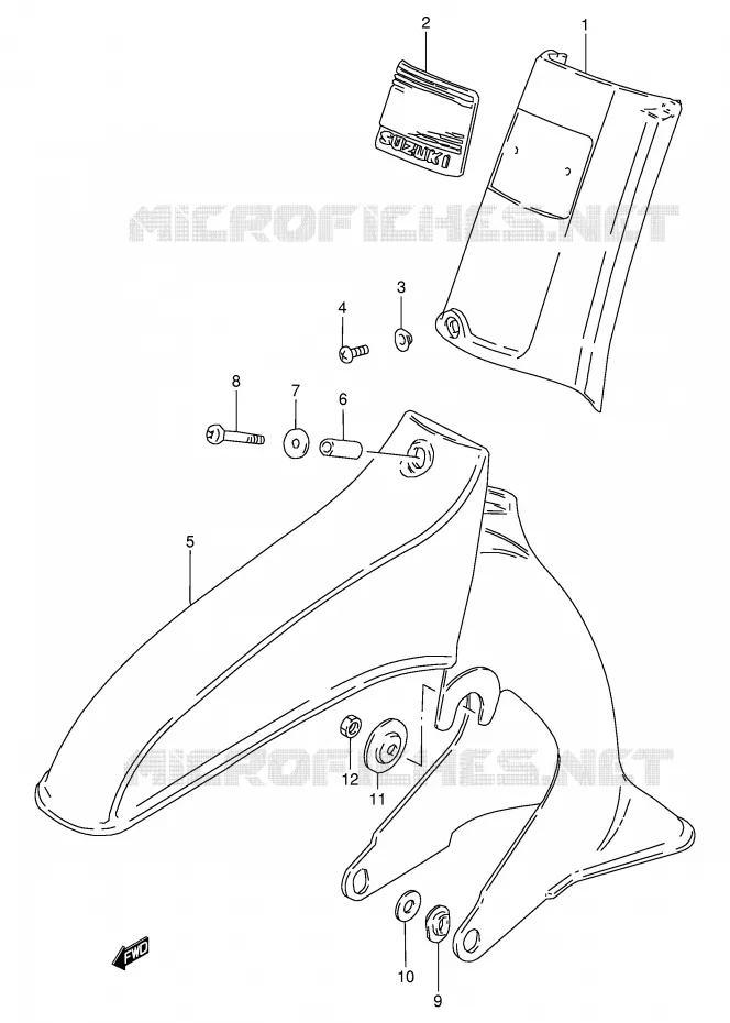 FRONT FENDER Suzuki SCOOTER 80 FB 1991  FB80M(E1)