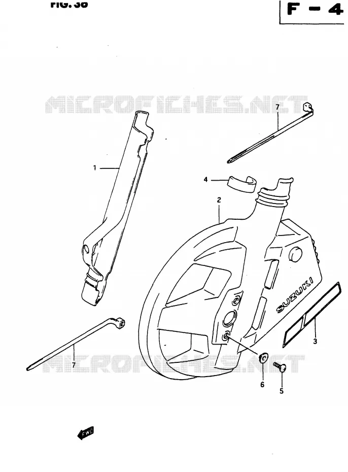 FRONT FORK COVER Suzuki MOTO 650 DR 1990  DR650RL(L)