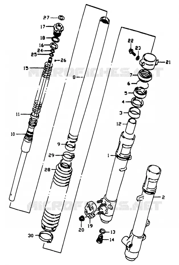 FRONT FORK Suzuki MOTO 350 DR 1997  DR350V(V/W/X)