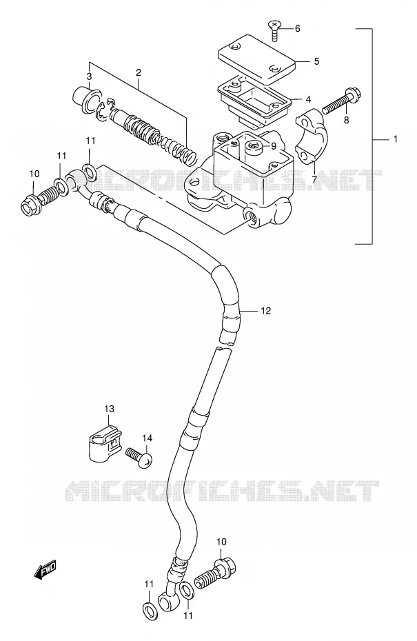 FRONT MASTER CYLINDER Suzuki MOTO 125 DR 2000  DR125SEY(E4)
