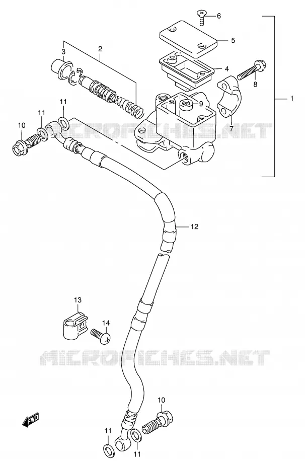 FRONT MASTER CYLINDER Suzuki MOTO 125 DR 2002  DR125SEK2(E2)