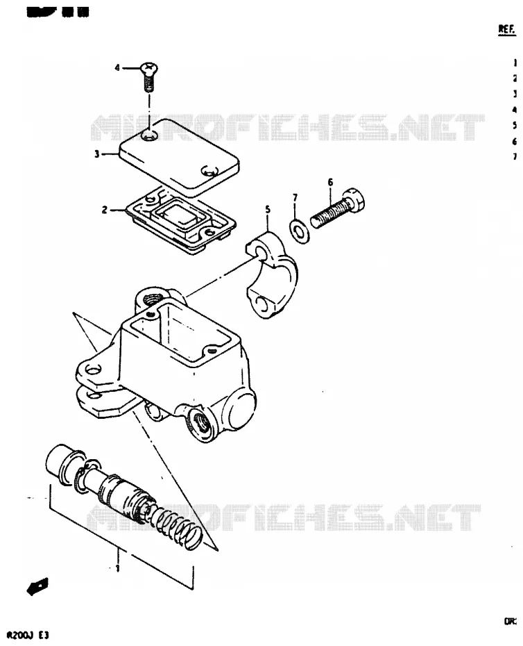 FRONT MASTER CYLINDER Suzuki MOTO 200 DR 1987  DR200H(G/H/J)