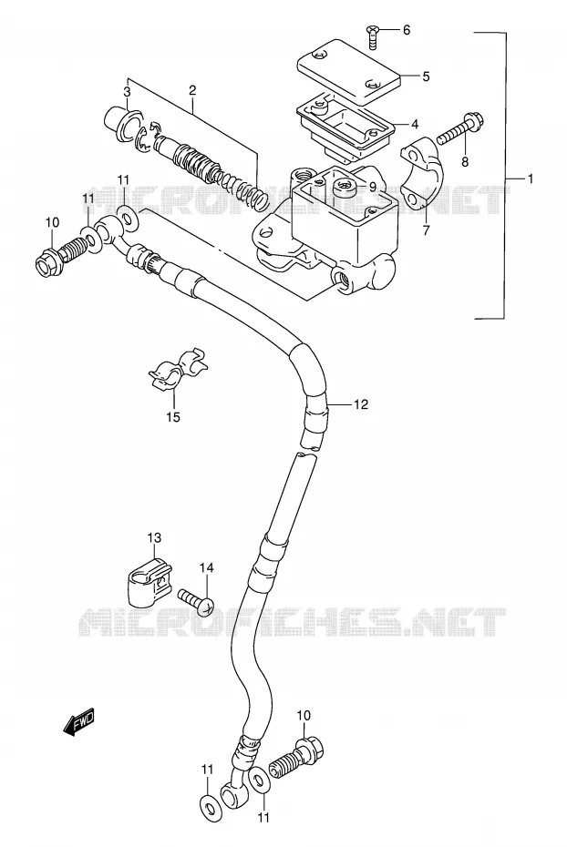 FRONT MASTER CYLINDER Suzuki MOTO 250 DR 1995  DR250SES(E24)