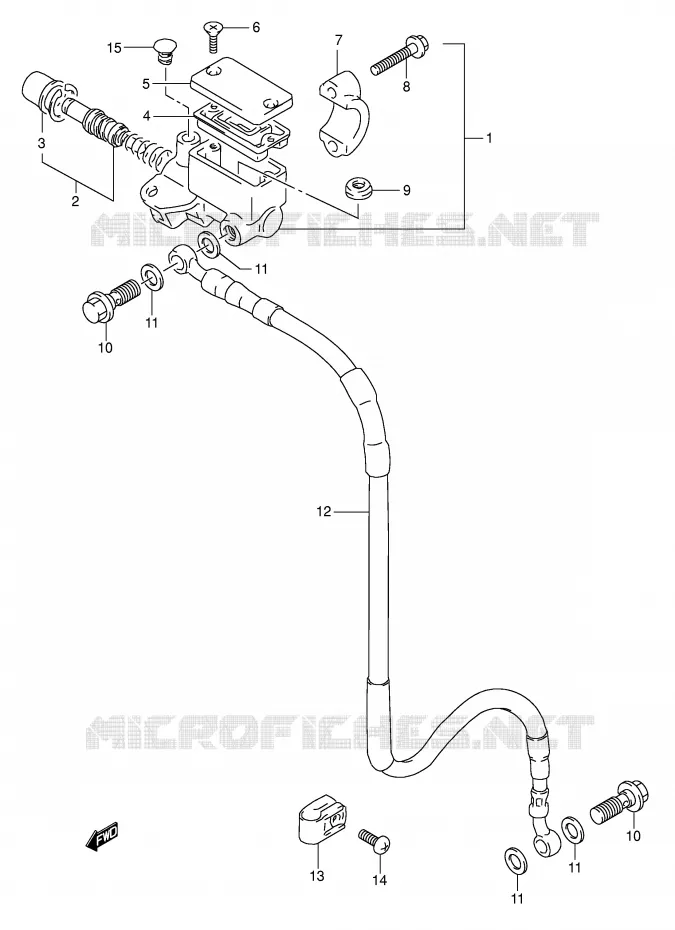 FRONT MASTER CYLINDER Suzuki MOTO 350 DR 1996  DR350T(E1)