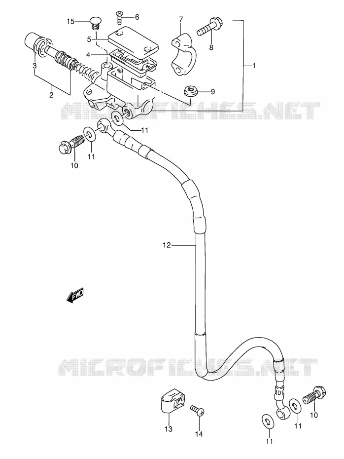 FRONT MASTER CYLINDER Suzuki MOTO 350 DR 1996  DR350T(E3)