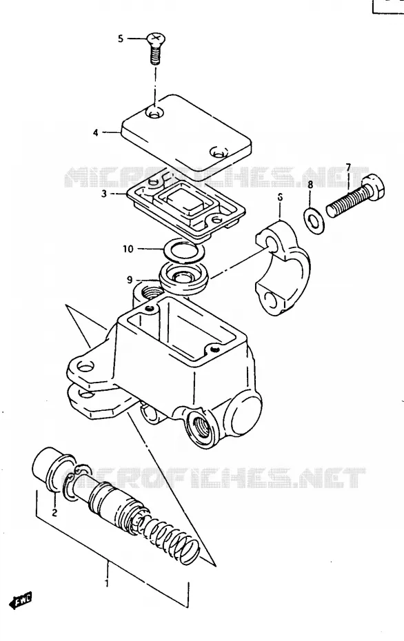 FRONT MASTER CYLINDER Suzuki MOTO 500 DR 1987  DR500H(G/H/J)