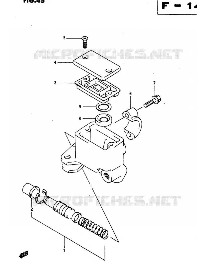 FRONT MASTER CYLINDER Suzuki MOTO 650 DR 1990  DR650RL(L)