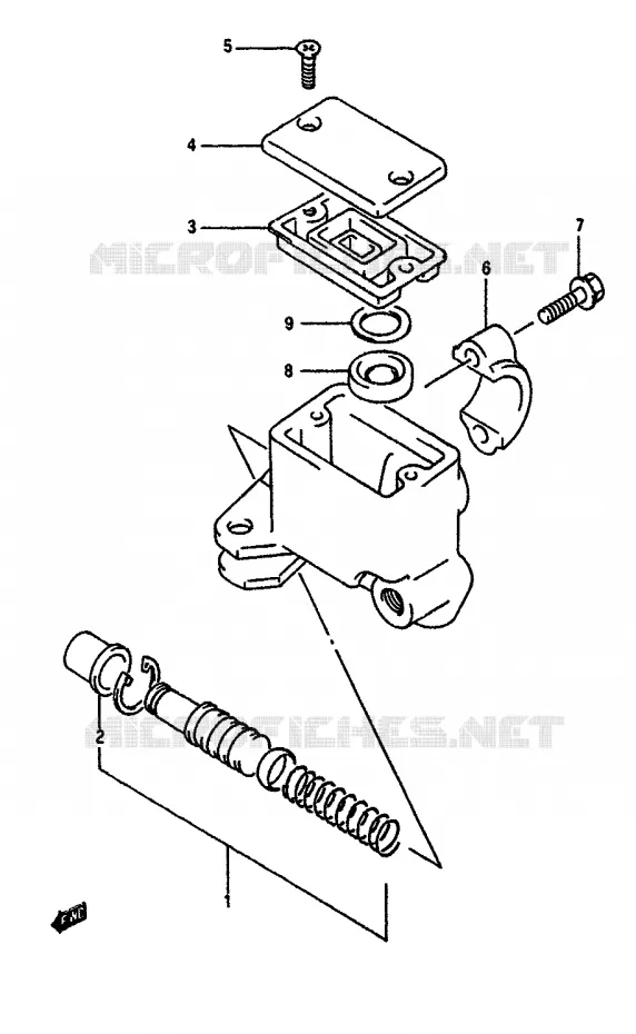 FRONT MASTER CYLINDER Suzuki MOTO 650 DR 1990  DR650RSUL(L/M)