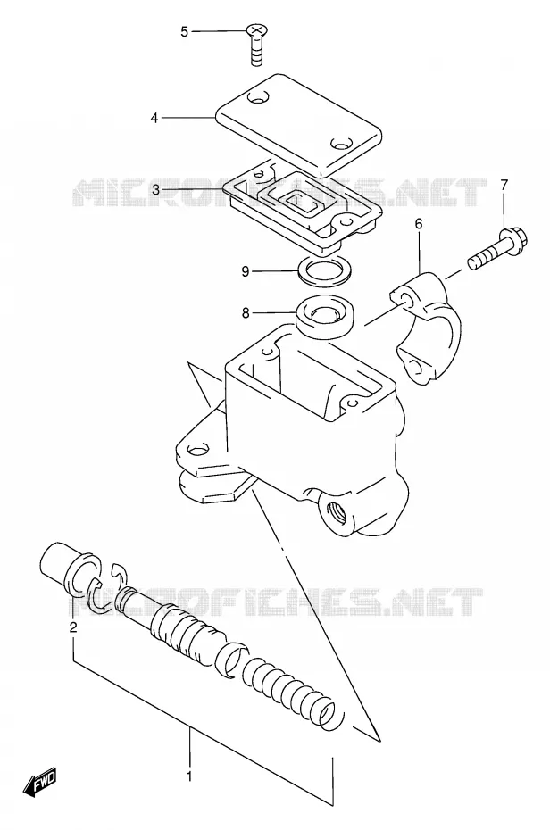 FRONT MASTER CYLINDER Suzuki MOTO 650 DR 1994  DR650REUR(E2)