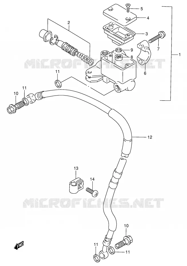 FRONT MASTER CYLINDER Suzuki MOTO 650 DR 1996  DR650SEUT(E4)