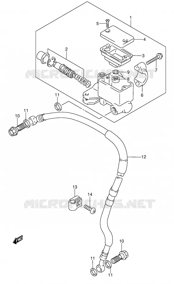 FRONT MASTER CYLINDER Suzuki MOTO 650 DR 2001  DR650SEK1(E3/E28)