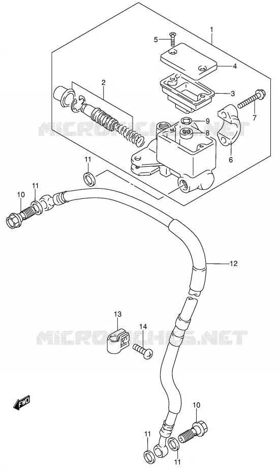 FRONT MASTER CYLINDER Suzuki MOTO 650 DR 2003  DR650SEK3(E4)
