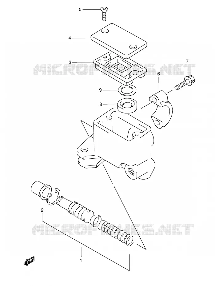 FRONT MASTER CYLINDER Suzuki MOTO 800 DR 1994  DR800SUR