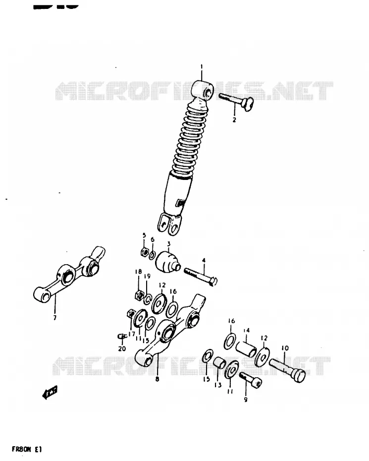 FRONT SHOCK ABSORBER Suzuki SCOOTER 80 FR 1981  FR80M(M/B/N)