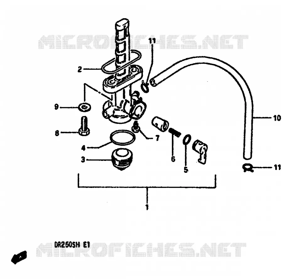 FUEL COCK Suzuki MOTO 250 DR 1984  DR250SE(E/F/G/H)