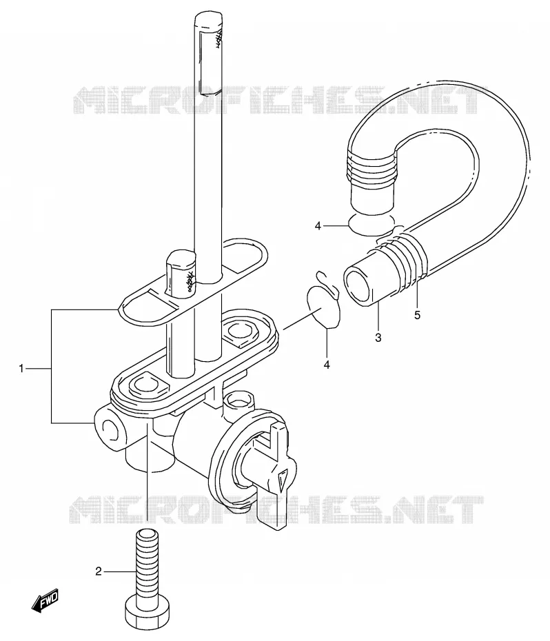 FUEL COCK Suzuki MOTO 350 DR 1998  DR350W(E1)