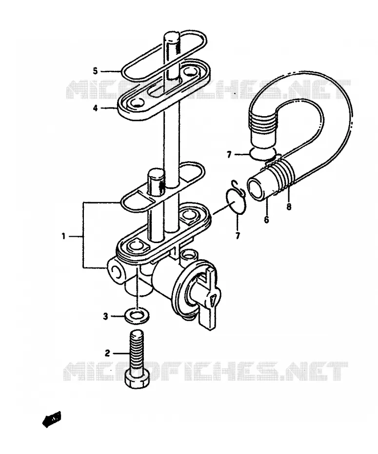 FUEL COCK Suzuki MOTO 650 DR 1991  DR650RSM(L/M)
