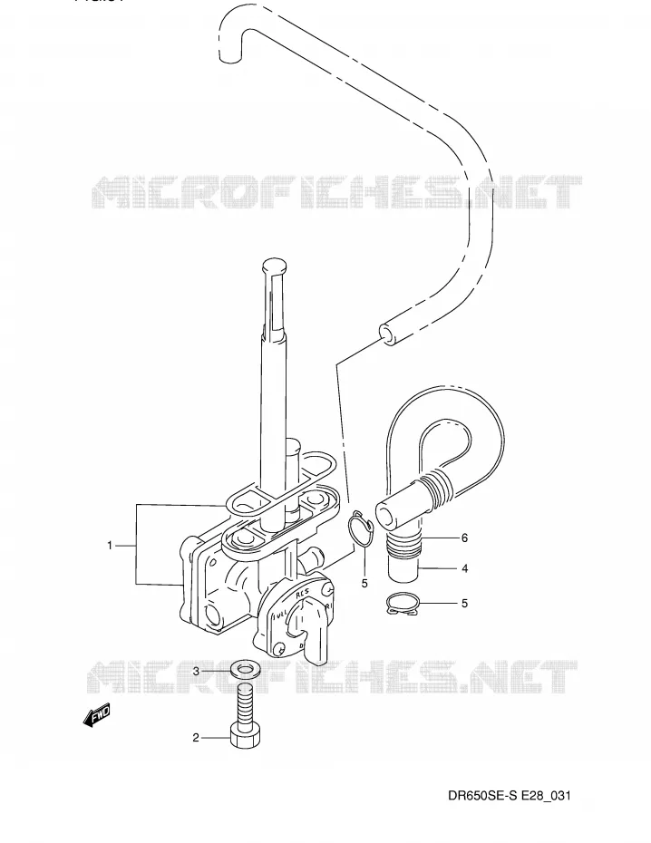 FUEL COCK Suzuki MOTO 650 DR 1995  DR650SES(E28)