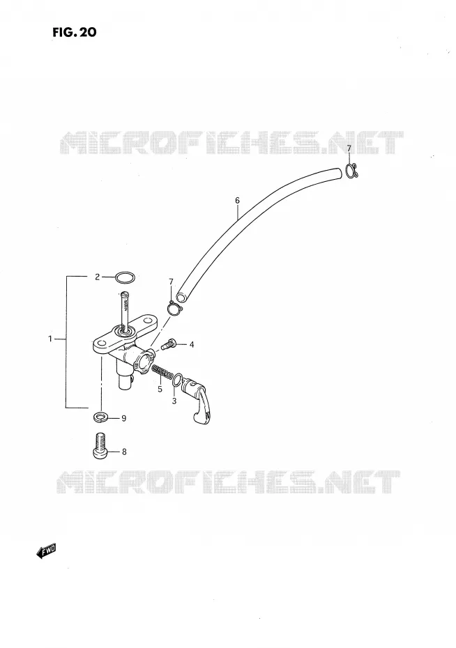 FUEL COCK Suzuki MOTO 80 DS 1993  DS80P(E3)