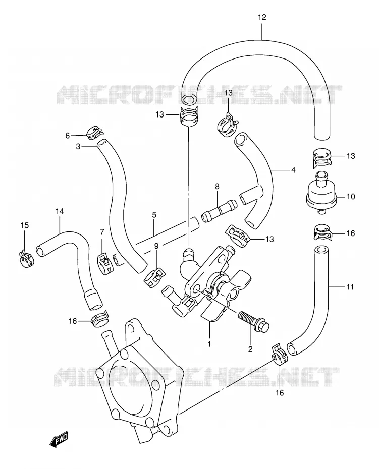 FUEL COCK Suzuki MOTO 800 DR 1992  DR800SUN(E4)