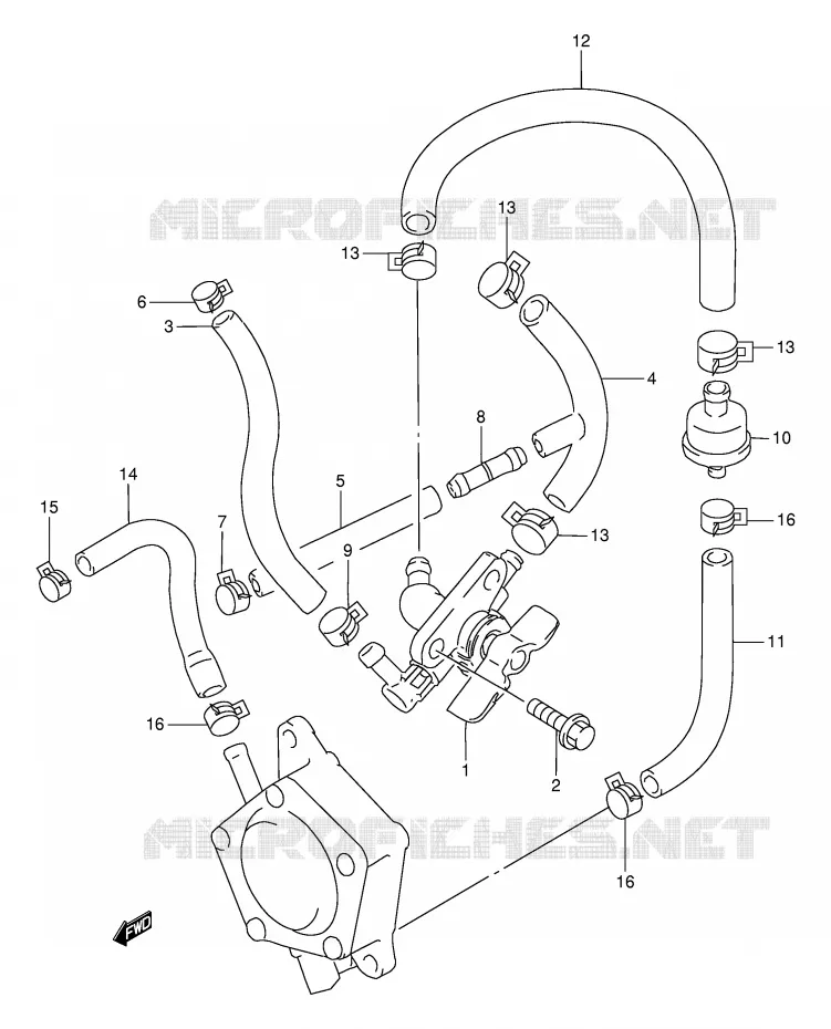 FUEL COCK Suzuki MOTO 800 DR 1997  DR800SV(E4)