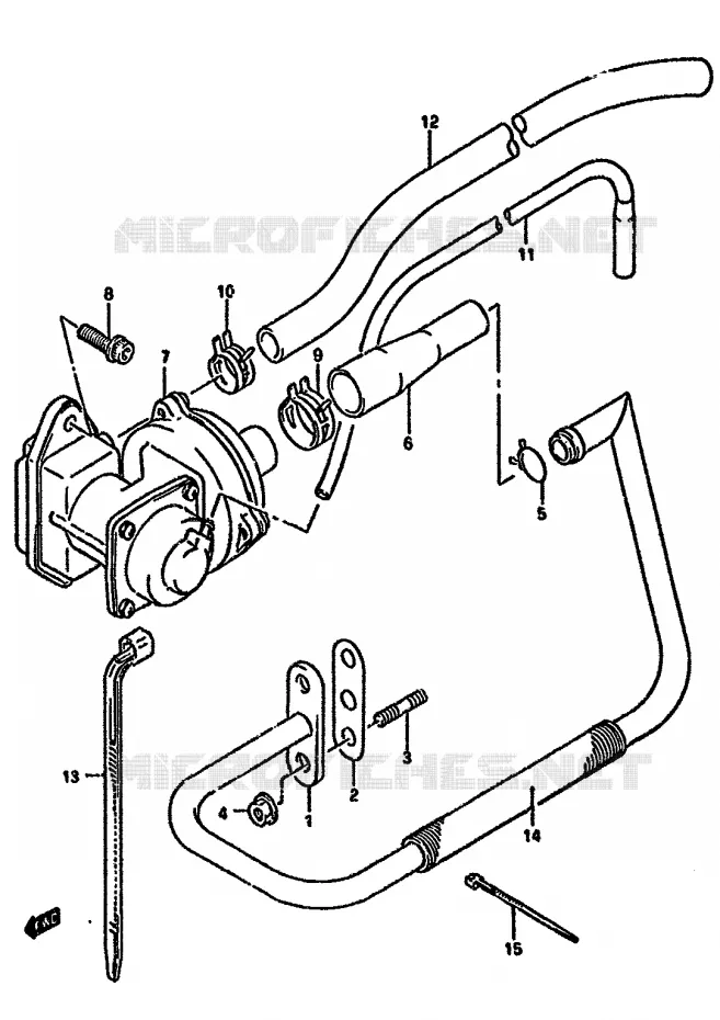 FUEL EVAP SYSTEM (DR350SR E18,DR350SN/SP/SUP/SR E39) Suzuki MOTO 350 DR 1991  DR350SM(L/M/N/P/R)