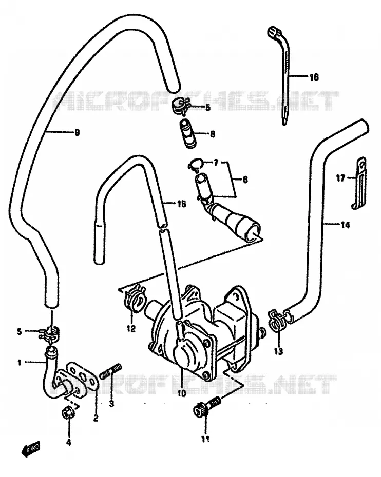 FUEL EVAP SYSTEM (E18) Suzuki MOTO 650 DR 1992  DR650RN(N/P/R)